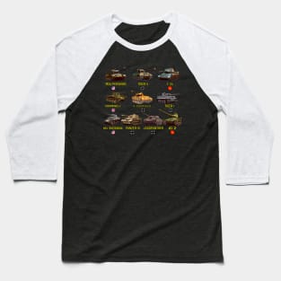 Top 10 WW2 Tanks Baseball T-Shirt